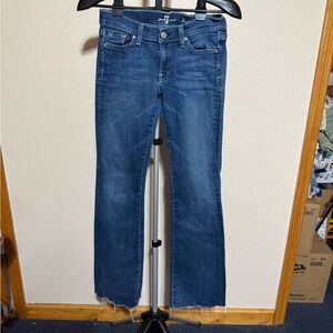 7 For All Mankind Dark Blue Flare Jeans